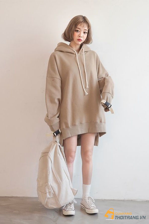 Áo hoodie dáng dài